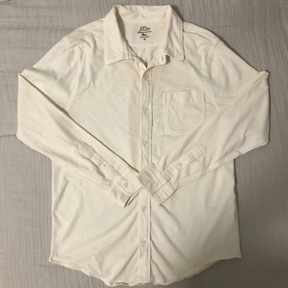 J. Crew cream long sleeve shirt